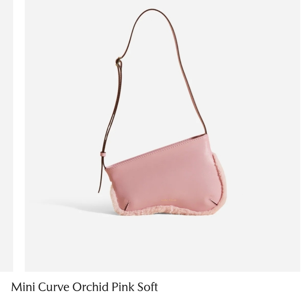 Manu Atelier Orchid Pink Soft Mini Curve Bag